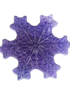 天然紫萤石雪花吊坠雕刻件