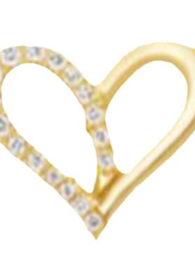 日本KHKAH爱心项链心形钻石戒指