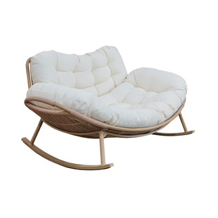 贝壳双人摇摇椅躺椅家用成人可睡觉庭院客厅阳台藤椅户外休闲摇椅