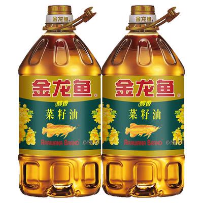 金龙鱼醇香菜籽油食用油5L×2桶