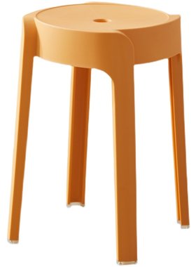 北欧风塑料加厚大人折叠备用圆凳