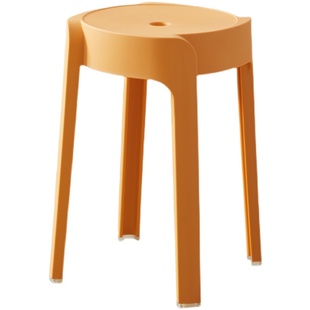 北欧圆凳塑料加厚大人凳子风车板凳折叠餐桌凳家用椅子备用凳高凳