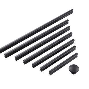 金色拉手美式黑色拉手铝合金现代橱柜衣柜门把手鞋柜家具简约抽屉