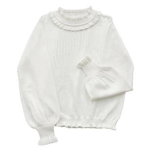lolita毛衣内搭高领打底针织衫保暖上泡泡袖内搭洛丽塔日系软妹