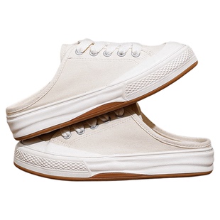 feiyue/飞跃女鞋半拖帆布鞋子女2025秋冬新款休闲外穿一脚蹬透气