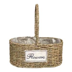 草编花篮藤编花盆客厅干花插花装饰摆件田园手提壁挂花架鸡蛋花蓝