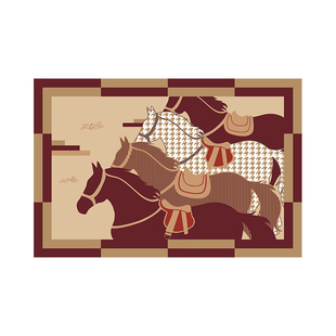 骧云行马年入户门丝圈地垫户外刮泥防滑耐脏高级新款玄关进门脚垫