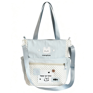 日系ins学生上课包包女 可爱学院风大容量单肩包少女斜挎包补习袋