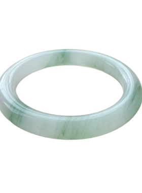 青绿色玉石手镯灵玥金丝玉无优化