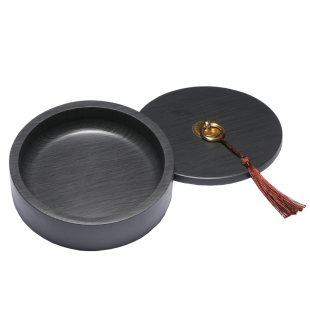 歙砚4寸5寸6寸8寸10寸砚台带盖墨海原石文房四宝天然端砚砚磨墨盘