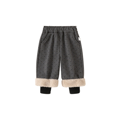 INSbobo儿童假两件波点长裤