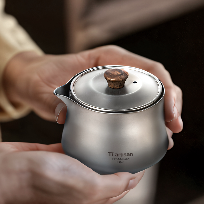 态工匠纯钛快客杯钛旅行茶具钛茶壶便携式茶具泡茶器超轻旅行套装