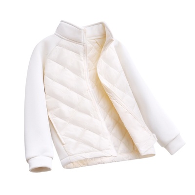 白鸭绒儿童羽绒服立领中大童