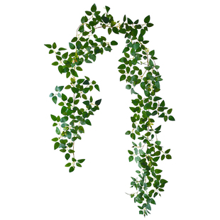 仿真玫瑰藤条绿叶装饰藤蔓吊顶装饰花藤空调管道遮挡绿色树叶植物