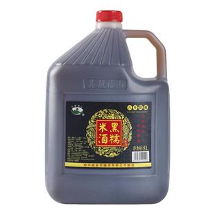 绍兴产黄酒自饮推荐可泡阿胶5L大桶装12度花雕黑糯米酒正品保证