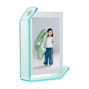 打印宝宝照片摆台亚克力透明小卡展示架diy定制打印6寸相框空框