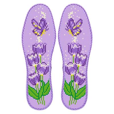 2025十字绣鞋垫新款七层棉布针孔印花十字绣半成品自己绣手工鞋垫