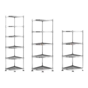 304不锈钢卫生间置物架落地浴室夹缝厕所马桶转角三角储物收纳架