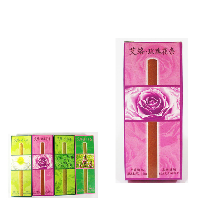 宜圣玫瑰益母草套餐灸棒艾草条陈年纯植物艾灸柱艾条随身灸棒家用