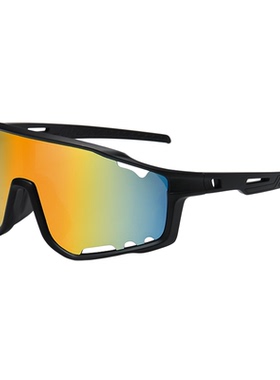 骑行眼镜灰色大框透明日夜两用