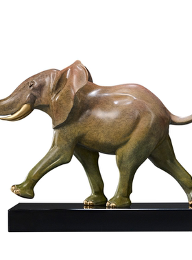 纯铜乔迁玄关招财开业大象摆件