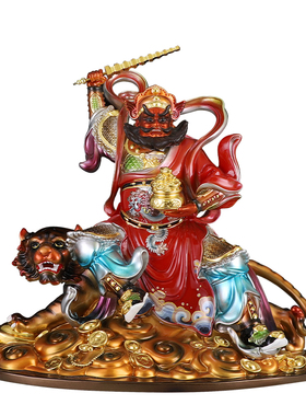 纯铜武财神赵公明铜像