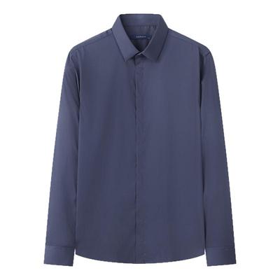 商务高级感免烫暗门襟衬衣