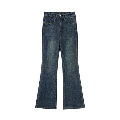 专治腿粗，修容腿型的微喇牛仔裤