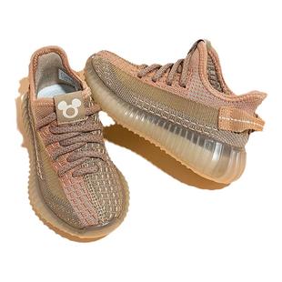 迪士尼中大童椰子鞋春夏秋款儿童飞织一脚蹬女童透气运动鞋男童鞋