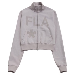 flareup韩国代购小众设计师品牌字母拉链立领外套女修身百搭上衣