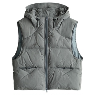 铜扣记90羽绒马甲女连帽休闲百搭宽松显瘦冬款蓬感面包服外套马夹