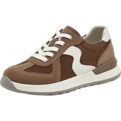 SKAP圣伽步厚底阿甘鞋复古2025秋季运动女鞋内增高赛车休闲德训鞋