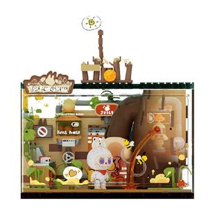 POPMART泡泡玛特LABUBU THE MONSTERS 森林秘密基地系列拼搭积木