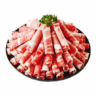 鲜罗纪原切肥牛卷2000g进口雪花牛肉卷火锅烤肉必备食材