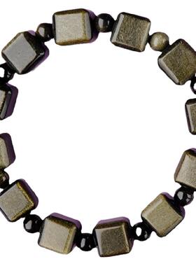 遇见你的幸运|铬金曜石魔方陨石手链