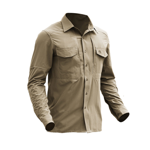 军迷春秋战术工装衬衫男士夏季速干工装弹力衬衣长袖户外运动透气