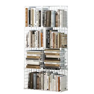 简易书架夹缝置物架落地靠墙角铁艺网格小书柜宿舍多层桌面收纳架