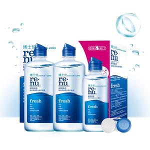 博士伦润明清透隐形眼镜护理液830ml套装进口双效清洁官方旗舰店