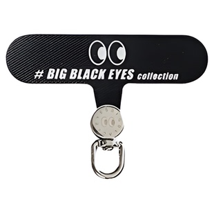 极简眼睛可旋转手机银白夹片手拎金属小链背带手机贴片挂环防丢