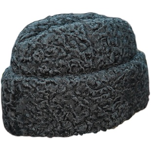 羊皮毛一体帽子男地主帽中老年冬天户外羊皮帽裘皮草保暖老人棉帽