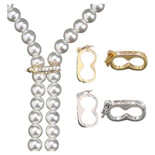 包18k金珍珠项链缩短神器固定卡扣串珠长度改短定位可拆卸调节扣