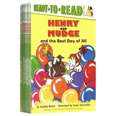 Ready To Read 英文原版 汪培珽第二阶段 进口书籍 Henry and Mudge系列 亨利和玛吉8本套装 5-12岁儿童情商管理读物 英文版桥梁书