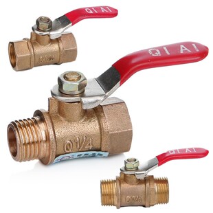 奇爱牌 2分3分4分内丝气动阀门 内外丝/双外丝阀门 1/4红柄小球阀