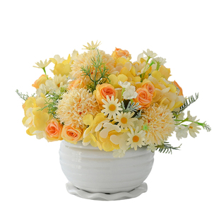 仿真花假花摆设客厅摆件电视柜餐桌茶几摆花装饰塑料插花束盆栽