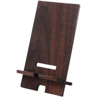 通用懒人手机桌面支架简约实木充电可爱卡通床头多功能手机座包邮