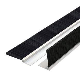 HF铝合金条刷工业防尘毛刷机床条刷机柜防尘毛刷条门底密封毛刷条