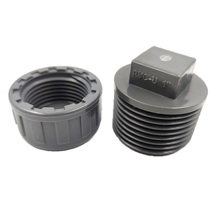 UPVC耐酸碱内丝外丝堵头PVC外牙管帽内牙管堵闷头丝堵4分6分1寸