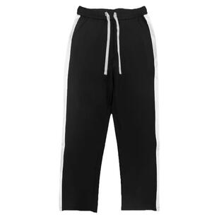 冬季休闲裤子男款直筒宽松卫裤条纹天丝潮牌运动长裤加绒加厚男裤