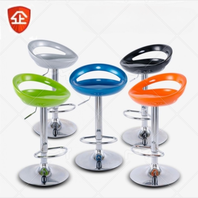 现代简约吧台椅高脚凳家用升降酒吧椅会展前台接待椅塑料高吧凳子