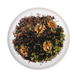 五黑豆浆核桃仁黑枸杞黑米黑芝麻熟亚麻籽桑葚黑枣黑豆南瓜子